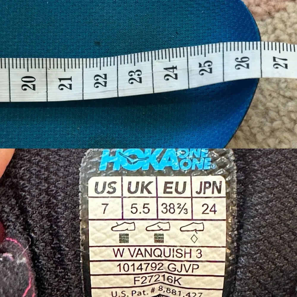 Hoka One One‎ Vanquish 3 Grape Juice Virtual Pink Running Shoes Cushion Sporty